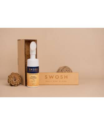 SWOSH Apple Cider vinegar Foaming Face Wash for Acne Prone & Oily Skin No Parabens (Built-in Brush) | 100 ML (Pack of 1) 1