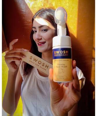 SWOSH Apple Cider vinegar Foaming Face Wash for Acne Prone & Oily Skin No Parabens (Built-in Brush) | 100 ML (Pack of 1) 7