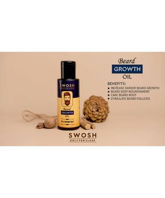 SWOSH Beard Growth Oil For Longer and Thicker Beard Infused with Vitamin E and Sesame Oil for Men | 50ml (Pack of 1) 2