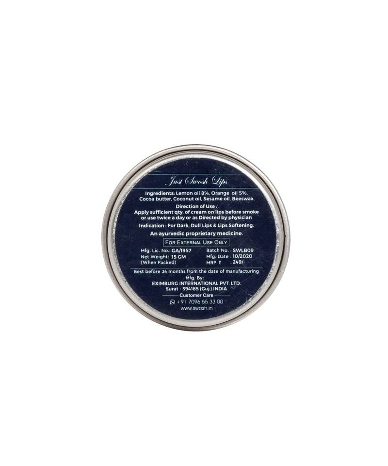 SWOSH Organic Lip Scrub For Lightening & Brightening Dark Lips For Men & Women With coffee extract | 15G (Pack Of 1)