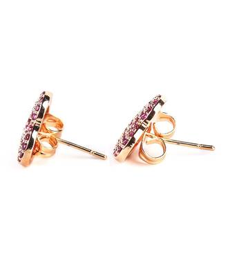 Gold plated Studded Purple Earring 3