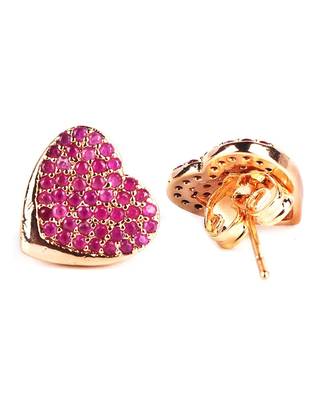 Gold plated Studded Purple Earring 5
