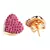 Gold plated Studded Purple Earring