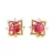 Gold plated Studded Pink Earring