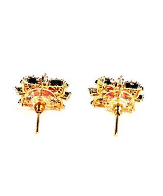 Gold plated Studded Pink Earring 4