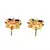Gold plated Studded Pink Earring