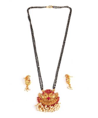 Gold plated Mangalsutra With Earring 2