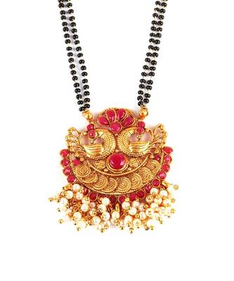 Gold plated Mangalsutra With Earring 5