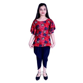 A&A Fashion Party Wear Top With Dhoti Pant 1