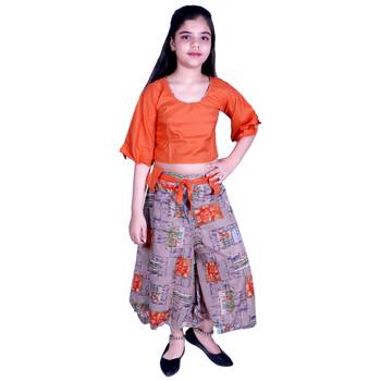 A&A Fashion Party Wear Top With Plazzo 1