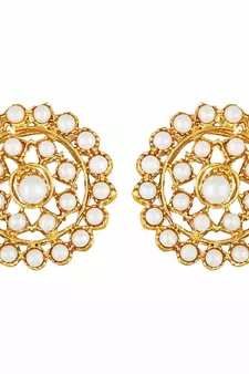 Traditional Light Weight Beaded Choker Set Glided With Moti Work 