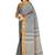 Grey woven cotton saree with blouse