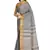 Grey woven cotton saree with blouse