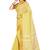 Yellow woven cotton saree with blouse