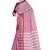 Pink woven cotton saree with blouse