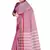 Pink woven cotton saree with blouse