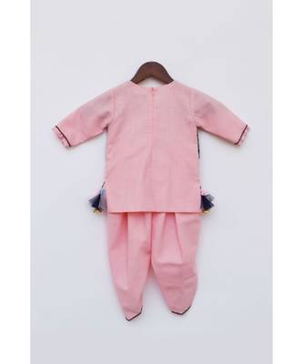 Pink Dhoti Jumpsuit With Pink Georgette Jacket 5