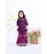 White Floral Print Kurti Sharara