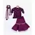 Wine Mirror and Thread work Kurti and Sharara