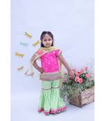 Hot Pink Kurti with Sharara and Dupatta