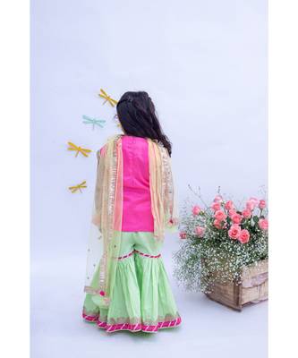 Black Ajkan With Off White Silk Pant 2