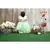 Off white and Green Net Gown with Animals motifs