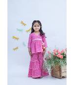 Pink Printed Kurti Sharara Set
