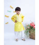Yellow Kurta with dori work and salwar