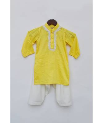 Yellow Kurta with dori work and salwar 4