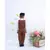 White Shirt with Brown Waist Coat and Pant with Animals motifs