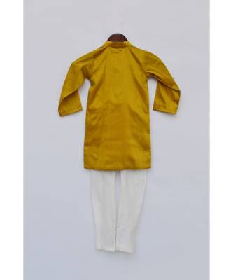 Wine Mirror Work Jacket With Kurta Pant 5