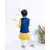 Blue Embroidery Velvet Nehru Jacket with kurta and Pant
