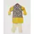 Blue Embroidery Velvet Nehru Jacket with kurta and Pant