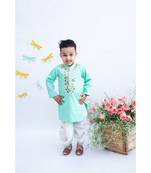 Aqua Green Kurta with Dhoti