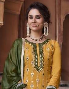 EID collection Pakistani Pattern of Heavy chinon with Embroidery Work  3