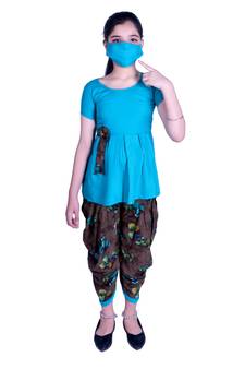 KBKIDSWERA  PARTY WEAR TOP WITH DHOTI PANT