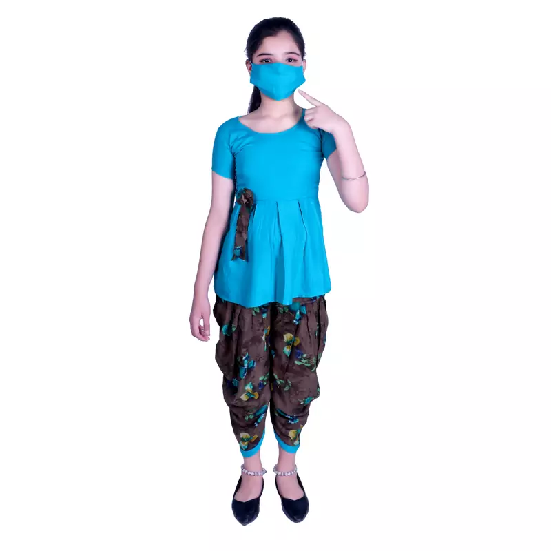 KBKIDSWERA  PARTY WEAR TOP WITH DHOTI PANT