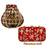 Shoptory India Women's Tulle Velvet Handcrafted Embroidered Clutch Women's Handcrafted Wristlets Bag Combo - Red