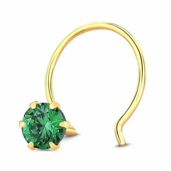 Green cubic zirconia nose ring or Nose Pin 1