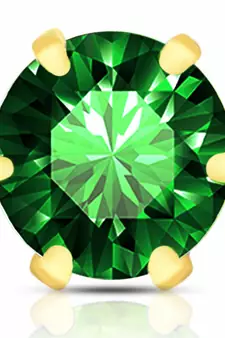 Green cubic zirconia nose ring or Nose Pin