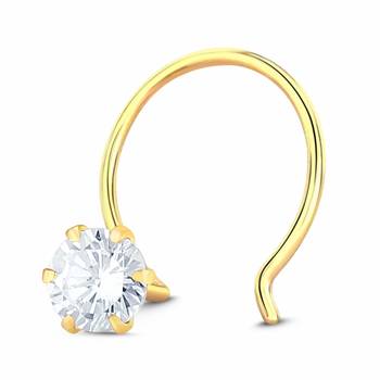 Designer White cubic zirconia nose ring or Nose Pin 1