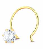 Designer White cubic zirconia nose ring or Nose Pin