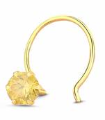 Designer Yellow cubic zirconia nose ring or Nose Pin