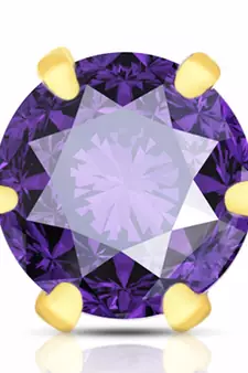 Designer Purple cubic zirconia nose ring or Nose Pin