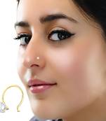 White cubic zirconia nose-ring or Nose Pin