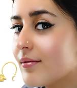 Yellow cubic zirconia nose-ring or Nose Pin