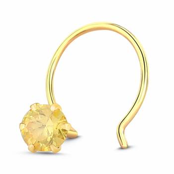 Yellow cubic zirconia nose-ring or Nose Pin 2