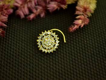 Designer 42 Diamond White cubic zirconia nose ring or Nose Pin 1