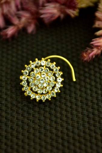 Designer 42 Diamond White cubic zirconia nose ring or Nose Pin