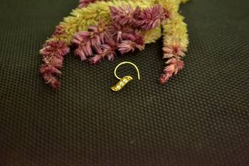 Designer Gold cubic zirconia Casual nose ring or Nose Pin 4